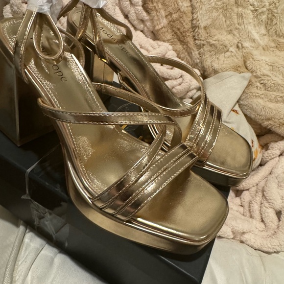 Modatope Platform High Heels Sandals for Women Ankle Strap Sandals Square - Picture 8 of 10